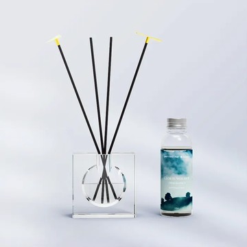 水晶玻璃擴香瓶 (小) + Flõ 香氛帽飾 (竹蜻蜓) - 日曜金-Cloud Walker 雲端旅人