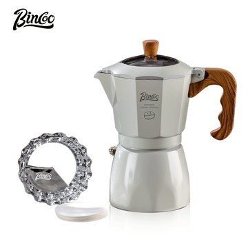 BINCOO 雙閥摩卡壺 家用煮咖啡壺套裝 便攜濃縮萃取意式咖啡機 2人份/4人份