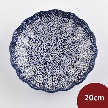波蘭陶 月墜星空系列 波浪深盤 20cm 波蘭手工製