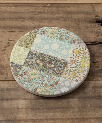 威廉莫里斯圖案矽藻土杯墊 06. 拼布