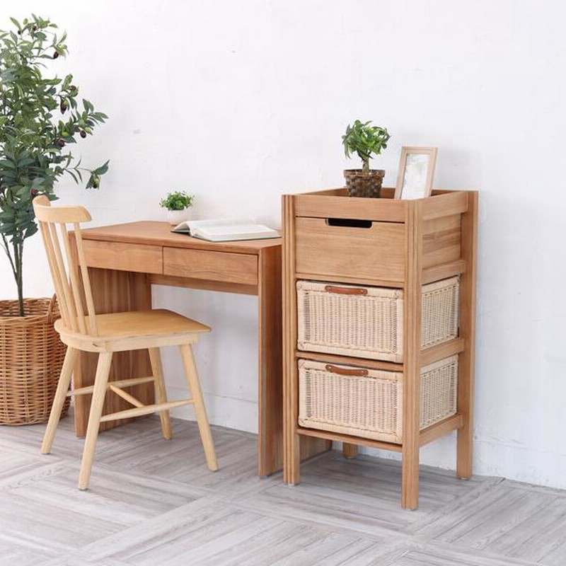 ラタン 3段ラック チェスト 籐 ランドリーボックス 収納 アジアン 家具