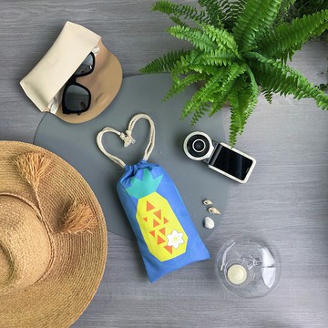 【CHICHI HOME】鳳梨趴踢 快乾沙灘巾/游泳浴巾/蓋毯