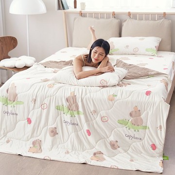 勁涼冰紗涼感床包枕套組/竹纖維冰紗被涼感涼被/CB02