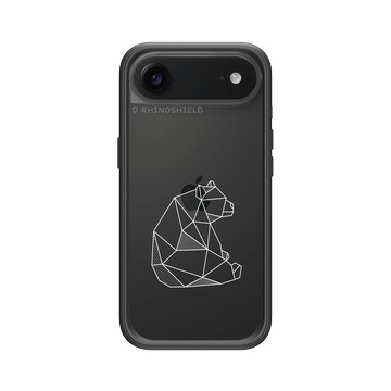 iPhone Air Mod NX -邊框背蓋組合 (相機按鈕) 黑 - Animal Silhouette / 動物剪影 - 幾何-動物系列/熊
