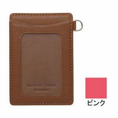 パスケース レディース 革 名入れ スリップオン ノワール 単パスケース 3個セット ピンク NSL-1801PK