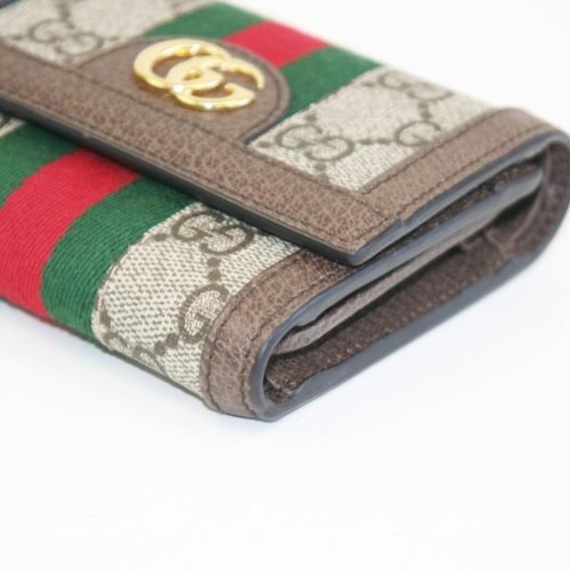 GUCCI グッチ オフディア 三つ折り財布 GGスプリーム/ウェビング