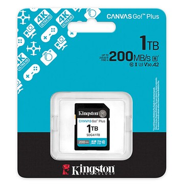 Kingston 金士頓Canvas Go Plus 200MB/s 1TB SD 記憶卡 (SDG4/1TB)