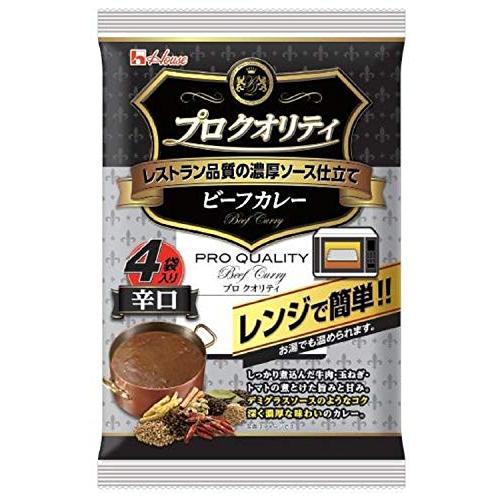 ハウス プロクオリティ ビーフカレー 4袋入り 辛口 680g ×6袋 [レンジ化対応・レンジで簡単調理可能]