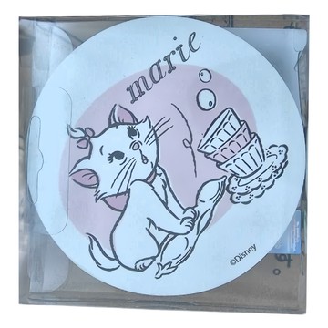 收納王妃 軟式硅藻土杯墊 2個  10 x 10 x 0.5cm  簡約瑪麗貓  1組