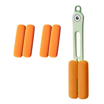 加長款四合一海綿杯刷 1刷 + 2組替換頭 F0661-B2 綠色  27.5cm  1組