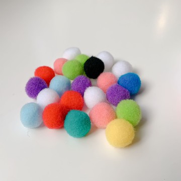 玩玩 Play - 韓國製澎澎Color毛球 (中)-20mm/約250顆