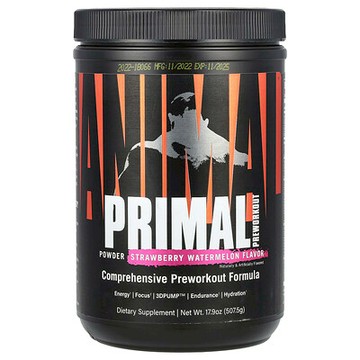 Animal, Primal 鍛煉前粉，草莓西瓜味，17.9 盎司（507.5 克）
