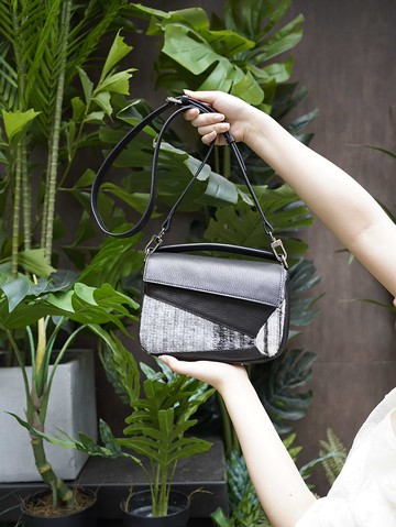 MELONFISH黑白羊毛幾何包