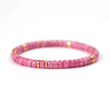 【寶石直切】薔薇輝石直切寶石等級水晶手鍊