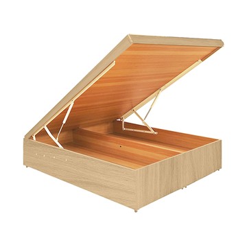 ASSARI-加高加厚後掀床架-雙人5尺白橡