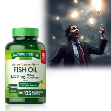 【綠萃淨】TG型魚油檸檬味軟膠囊(125粒/瓶)