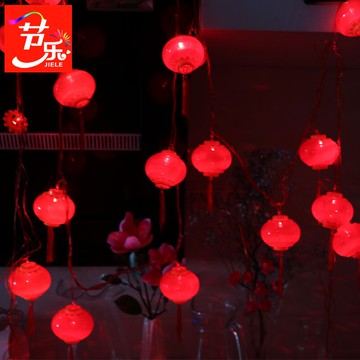 節樂過年裝飾掛件春節裝飾用品小燈籠串掛飾led彩燈閃燈串燈戶外