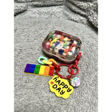 彩色人群適用airpodspro2保護套airpods4保護套airpodspro蘋果三代耳機殼airpods3套airpods2藍牙耳機保護套