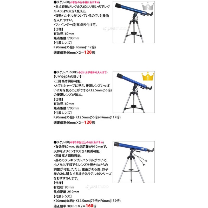 天体望遠鏡 スマホ 撮影 初心者 セット リゲル60 望遠鏡 日本製 天体