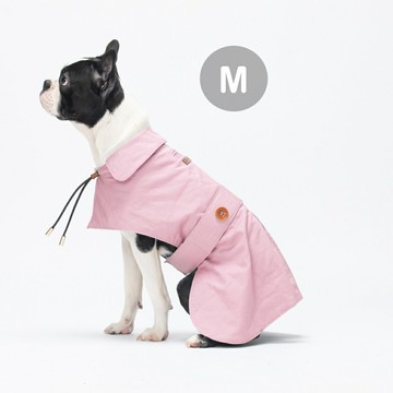 PurrPaw 呼嚕抱抱｜Pawfect-Fit! 寵物風衣 (M) - 馬卡龍粉