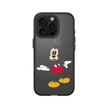 iPhone 16 Pro Clear (相機按鈕) 酷墨灰 - 迪士尼-米奇 Mickey - 黑標款-米奇只有彩色