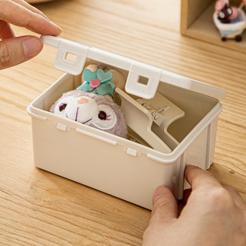 日本 霜山 日系扁形加高款PP收納盒 3入