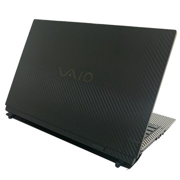 【Ezstick】VAIO A12 CP12V 黑色卡夢紋機身貼 (含上蓋+鍵盤週圍+底部貼) DIY包膜