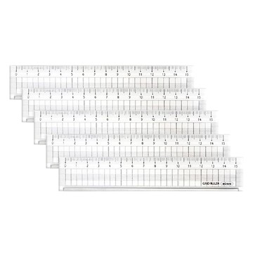 Misoro 1200 15cm 防割格線尺  單色  5個