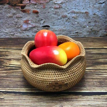 【含稅/免運】 田園創意手工編織收納家用水果籃糖果零食點心籃聚寶盆福袋筐