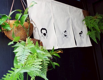 刺繡門簾(包桿式)(帆布) __家飾類 免運 文青 門簾