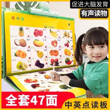 早教幼兒有聲掛圖中英文點讀畫本拼音發聲學習書寶寶識字益智玩具
