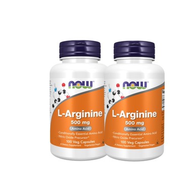 【NOW 娜奧】L-精氨酸 500mg 膠囊 100顆 2入特惠組 ~效期12/2029~Now Foods(精胺酸)~0030