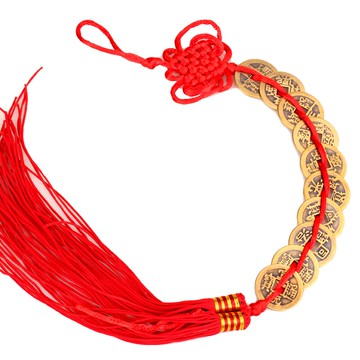 聚緣閣風水清代銅錢家居掛件六帝五帝錢掛件中國結銅錢散錢壓門檻