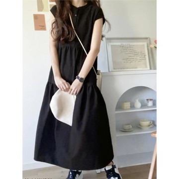 夏季新款法式赫本連衣裙子女2025爆款輕熟復古香風收腰裙子ins小