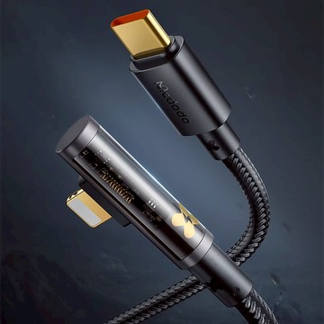 1.2m棱鏡系列彎頭透明數據線CA339 CA340 C to C (1.2m)