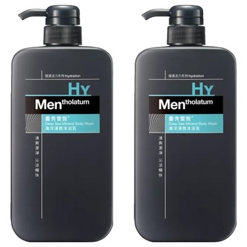 MENTHOLATUM 曼秀雷敦 男士海洋清爽沐浴乳 650ml 有效控油 清潔身體  2件