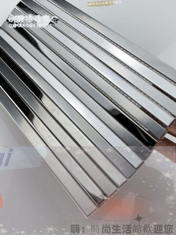 金屬馬賽克 不銹鋼亮面長條形排拼背景墻KTV酒店吧臺圓柱自貼輕奢