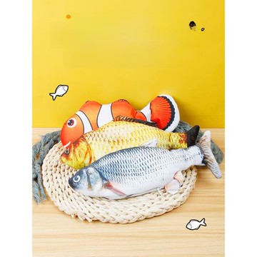 網紅仿真電動魚玩具魚逗貓棒跳跳魚貓咪玩具益智解悶會動抖音同款