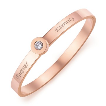 情侶手環｜真愛．四色鋯石．客製刻字