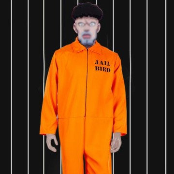 2021春季新品美國男囚犯服跨境萬圣節男士成人游樂園cosplay服裝