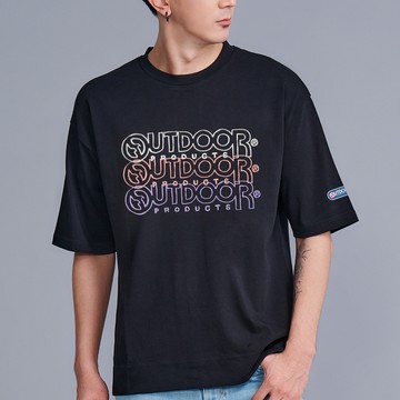 【OUTDOOR】LOGO印花T恤-黑色 OD122403BK (ODCLO)