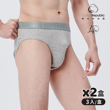 【棉花共和國品牌館】2盒組-舒適合身彈力三角褲M/L/XL(精梳純棉、乾爽透氣、男內褲)