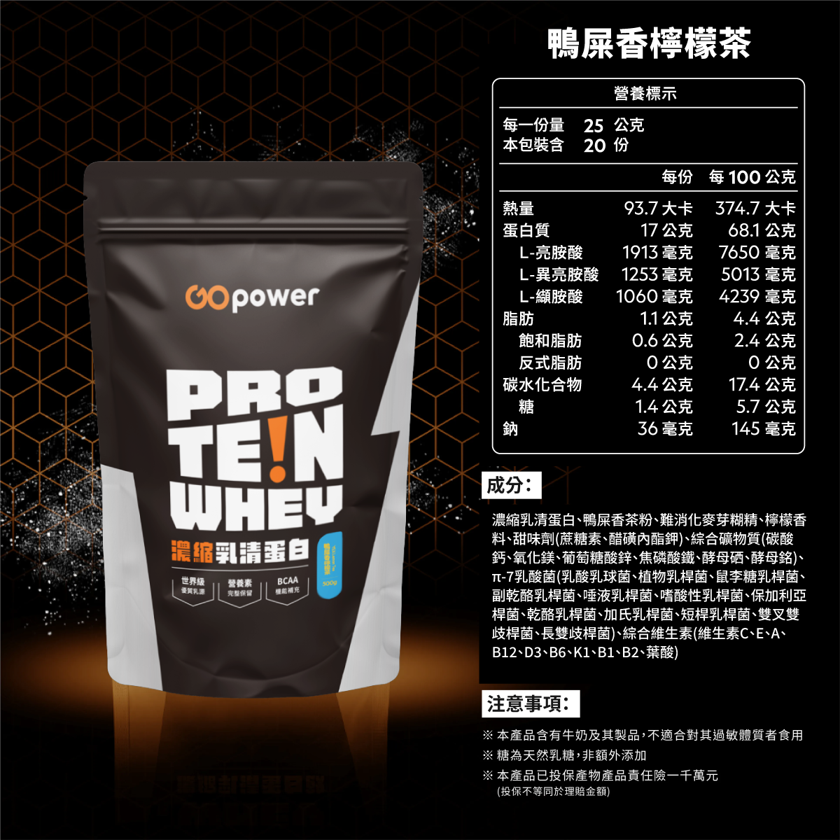 濃縮乳清蛋白【任選賣場】500克-GOpower果果能量