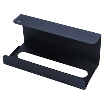 E.City 北歐風免釘櫥櫃鐵藝紙巾掛架 23.5x10.8x10cm 碳鋼  黑色  1個