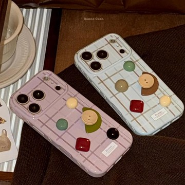 異形幾何格紋適用蘋果17promax手機殼iphone16立體14防摔15高級18