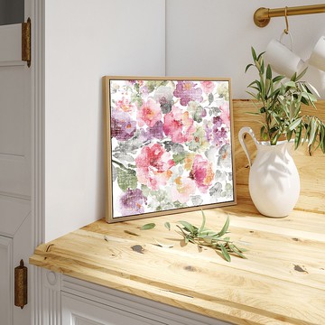 臘盡春回 - 水彩感花卉掛畫/新年掛畫/輕奢玄關裝飾畫/客廳掛畫