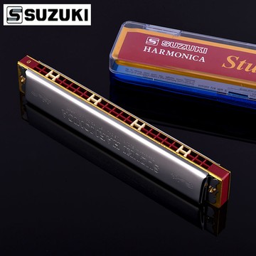 公司貨附發票 鈴木口琴 日本原裝進口鈴木Study-24孔復音口琴高級初學者成人學生專業推薦 最低價 快速出貨