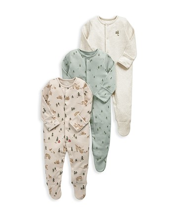 小鹿森林-連身衣3件組9-12m