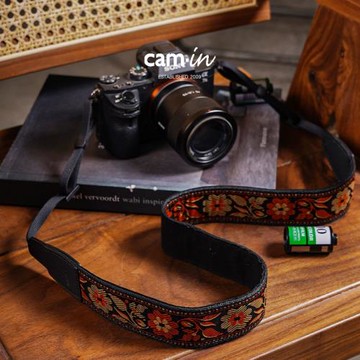 cam-in 繡花系列專業相機背帶 通用接口 cam8458