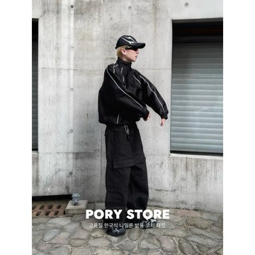 【PORY STORE】 快速出貨⚡️ 韓國 高級感 線條 運動外套 風衣 休閒外套 男生外套 外套 工裝外套
